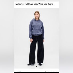 New Gap maternity full panel easy wide leg Jean size medium black Jean 759461